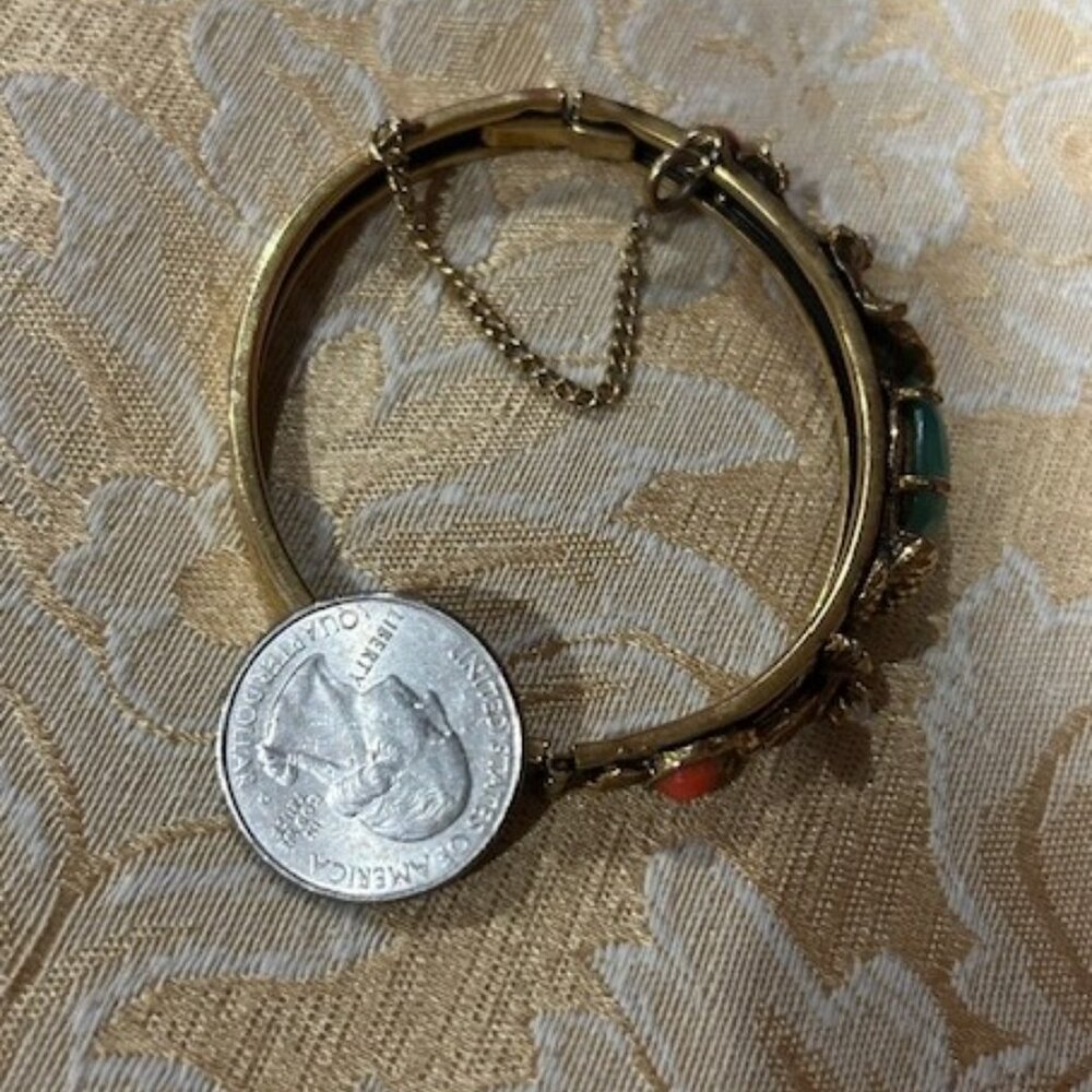 Victorian Revival Fall Winter Pinecone Stone Hing… - image 7